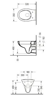 Подвесной унитаз Serel Asma 0426SC белый